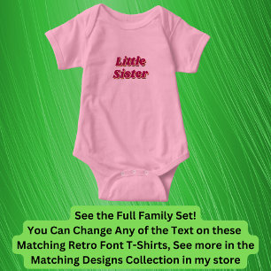 Lägg till eller redigera Namn, BABY, matcha familj T Shirt
