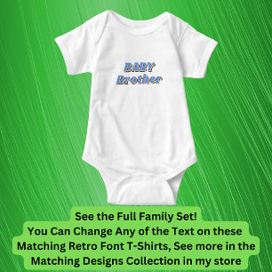 Lägg till eller redigera Namn, BABY, matchande fam T Shirt