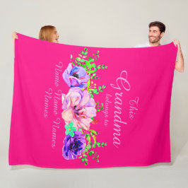 Lägg till eller redigera Namn - Det här Grandma-ti Fleecefilt