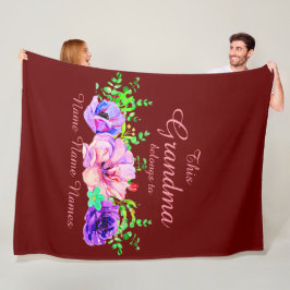 Lägg till eller redigera Namn - Det här Grandma-ti Fleecefilt