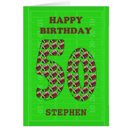 Lägg till en 50-dagars fotbollar i Namn Hälsningskort