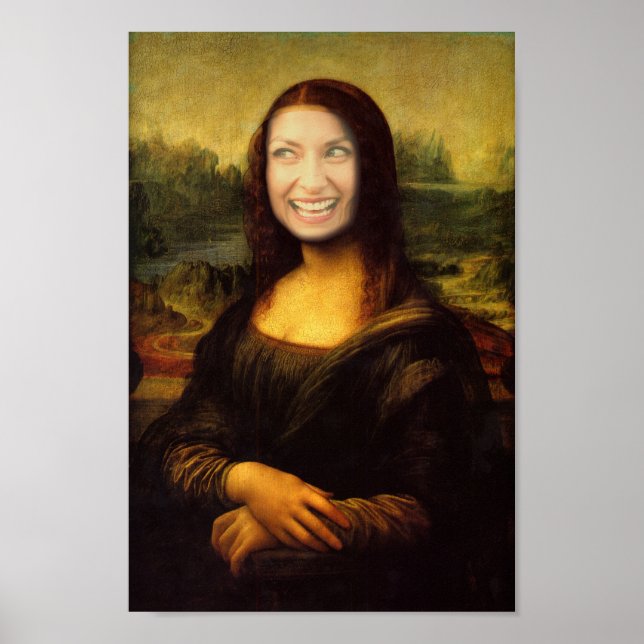 Lägg till en Ansikte Mona Lisa Poster (Framsidan)