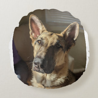 Lägg till en bild i den här kudden rund kudde