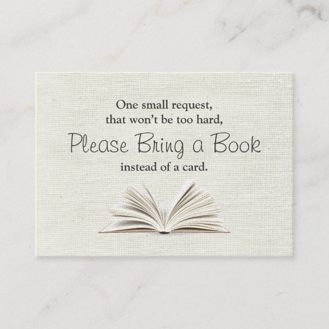 Lägg till en Bok-babydusch Tilläggskort (Framsida)