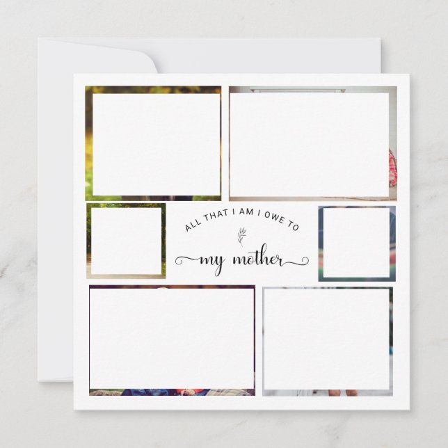 Lägg till en egen foto Collage Mor Best Mamma-offe (Framsida)