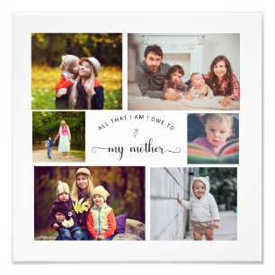 Lägg till en egen foto Collage Mor Best Mamma-offe