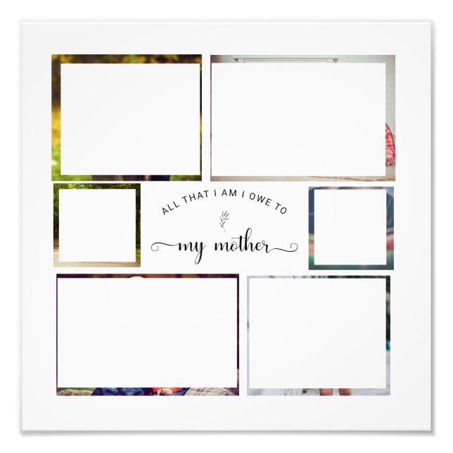 Lägg till en egen foto Collage Mor Best Mamma-offe (Framsidan)