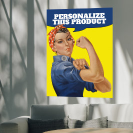 Lägg till en egen textplats runt Riveter-Personlig Poster