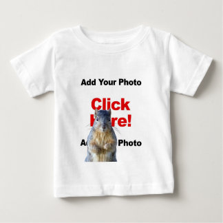 Lägg till en ekorrbild Anpassningsbar Photo Baby L T-shirt