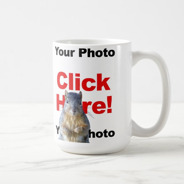 Lägg till en ekorre anpassad fotomugg kaffemugg (Höger)