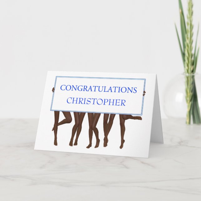 Lägg till en Namn. Grattisar Card med Bare Ben Kort (Framsida)