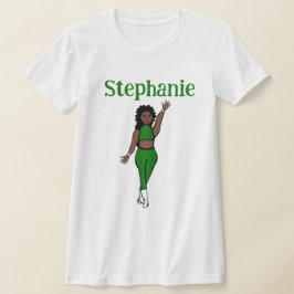 Lägg till en Namn-Grönt-dansare T-Shirt
