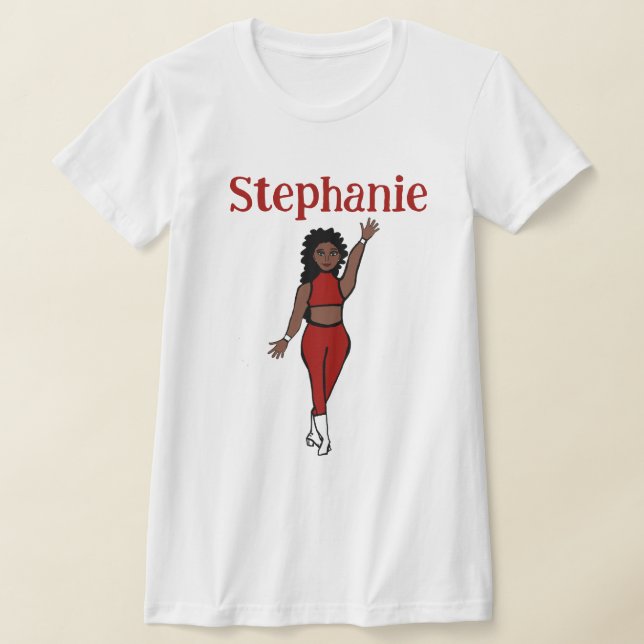 Lägg till en Namn Red Dancer T-Shirt (Laydown)