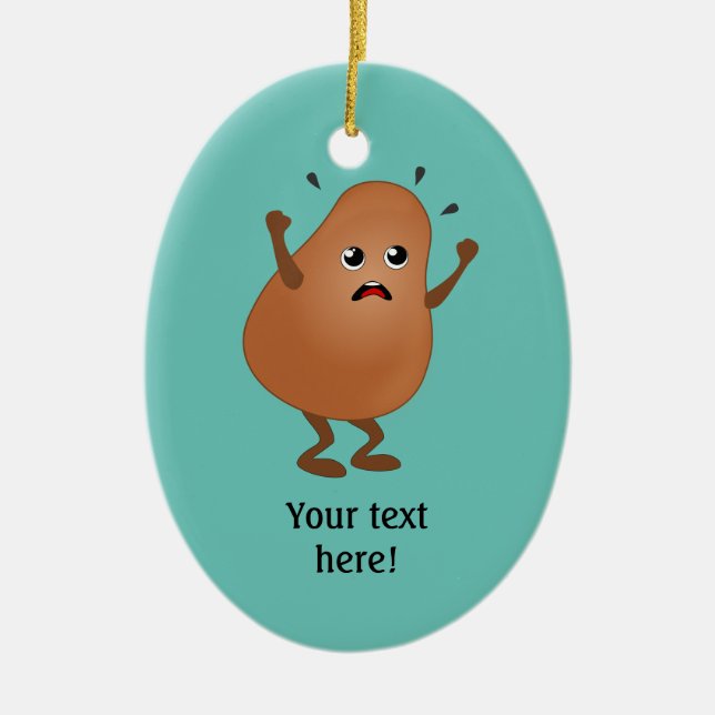 Lägg till en namn till arg Tater-kille Julgransprydnad Keramik (Framsidan)