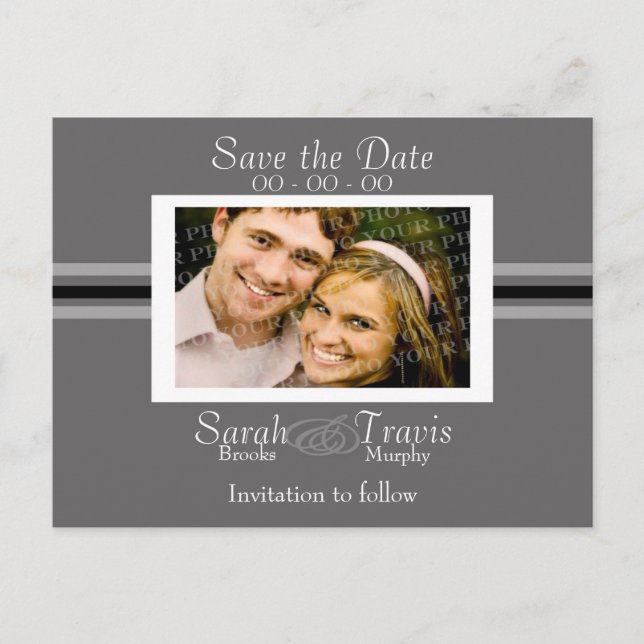 Lägg till ett eget foto - Silver Meddelande Vykort (Framsida)