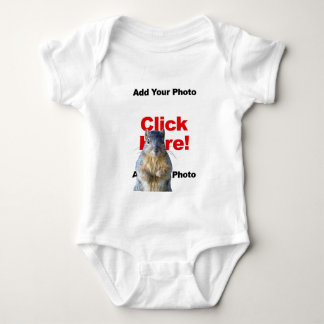 Lägg till ett ekorrefoto för Anpassningsbarna Baby T Shirt