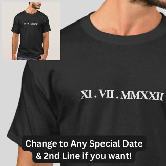 Lägg till ett födelsedatum, årsdag, Namn, & meddel T Shirt