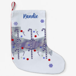 Lägg till ett namn Candy Cane Strumpa