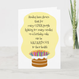 Lägg till ett Namn-Roligt Cake Candles 60 Birthday Kort