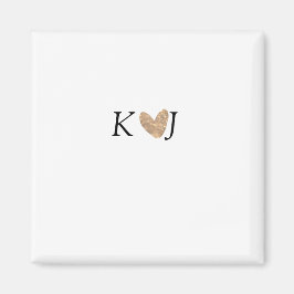 Lägg till ett par namn brev bröllop guld glitter magnet