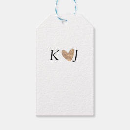 Lägg till ett par namn brev bröllop guld glitter presentetikett