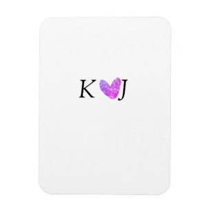 Lägg till ett par namn brev bröllop rosa glitter magnet