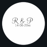 Lägg till ett par namn-monogram, lägg till datum å runt klistermärke<br><div class="desc">För älskare som vi</div>