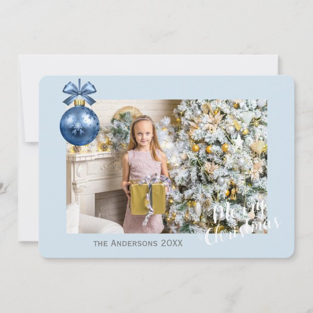 Lägg till ett platt kort för fotojul i anpassnings (Framsida)