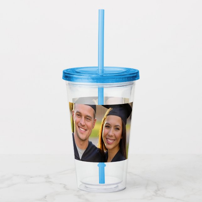 Lägg till examenfoto anpassa take away mugg (Framsida)