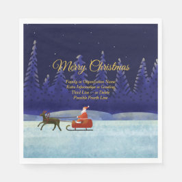 Lägg till familj/organisation Namn Blue + Santa Lu Pappersservett