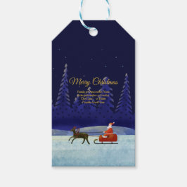 Lägg till familj/organisation Namn Blue + Santa Presentetikett