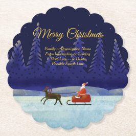 Lägg till familj/organisation Namn Blue + Santa Underlägg Papper