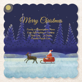 Lägg till familj/organisation Namn Blue + Santa Underlägg Papper