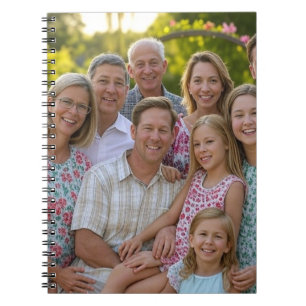 Lägg till familjerättsfoto anpassa anteckningsbok