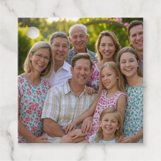 Lägg till familjerättsfoto anpassa gåvor etiketter