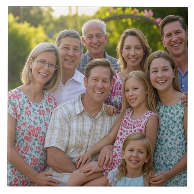 Lägg till familjerättsfoto anpassa kakelplatta (Framsidan)