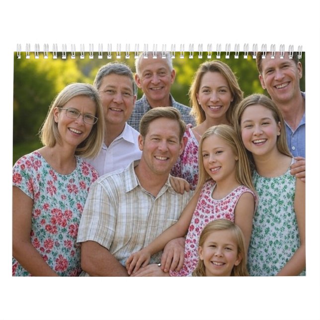Lägg till familjerättsfoto anpassa kalender (Omslag)