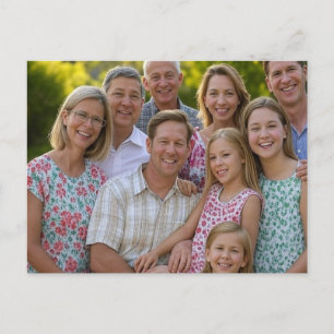 Lägg till familjerättsfoto anpassa vykort