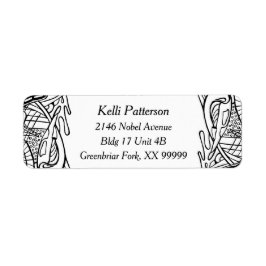 Lägg till Färg BW2 Färg Me Line Returadress Etikett