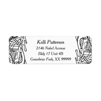 Lägg till Färg BW2 Färg Me Line Returadress Etikett