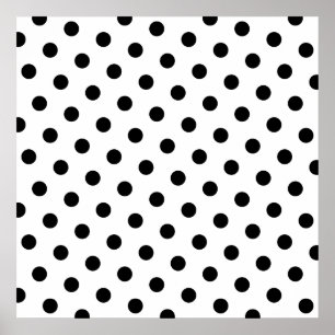 Lägg till Färg i Favorit i svart Polka dots Poster