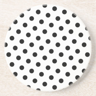Lägg till Färg i Favorit i svart Polka dots Underlägg Sandsten