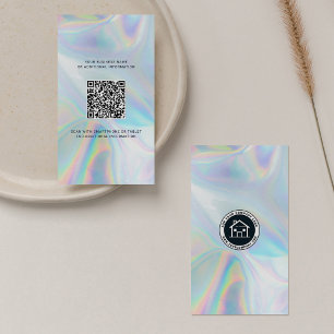 Lägg till företagets Logotyp och QR-kod, DIY Holog Visitkort