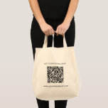 Lägg till företagets webbplats QR-kod Tygkasse<br><div class="desc">Lägg till företagets webbplats URL och Business namn genom att klicka på knappen "Personalize" (Anpassa). En unik QR-kod genereras automatiskt när du lägger till webben adress i QR-koden fält.</div>