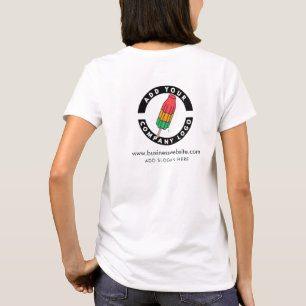 Lägg till företagets webbplats-URL och kortplats f T Shirt