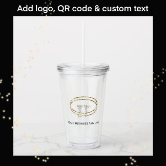 Lägg till företagslogotyp & QR-kod Svart text Kamp Take Away Mugg