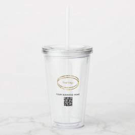 Lägg till företagslogotyp & QR-kod Svart text Kamp Take Away Mugg