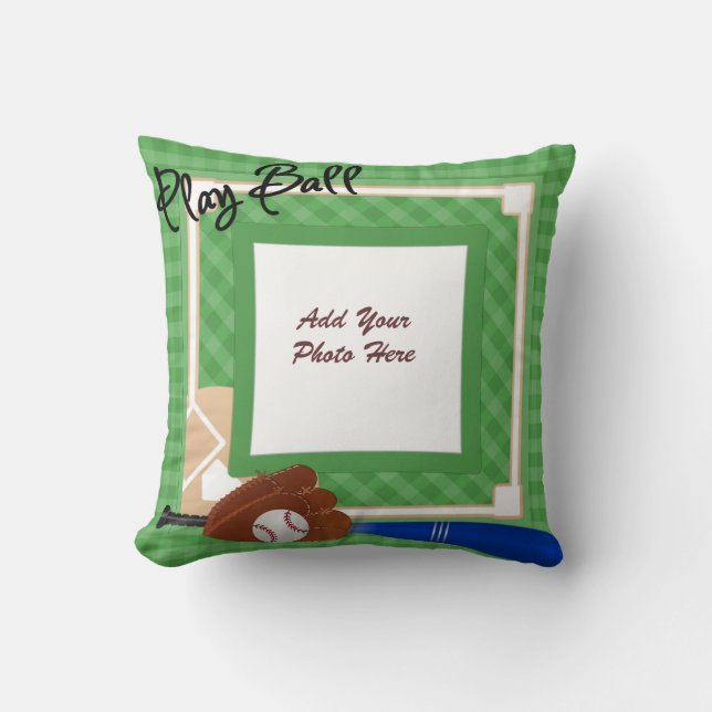 Lägg till foto-boll-fyllning kudde (Framsida)