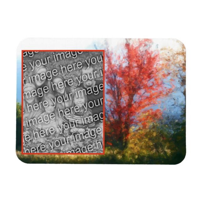 Lägg till foto för att minska utvecklig naturmålni magnet (Horisontell)