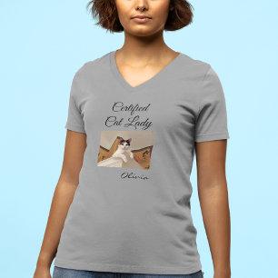 Lägg till foto Gym Aktivtkläder Kattdam Lättviktig T Shirt
